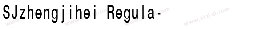 SJzhengjihei Regula字体转换